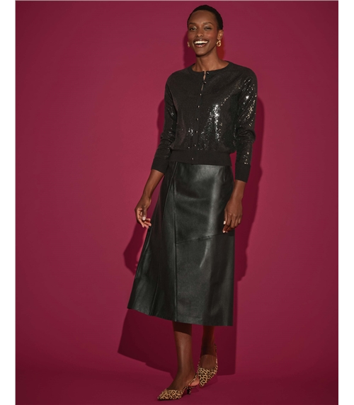 Leather Midi Skirt