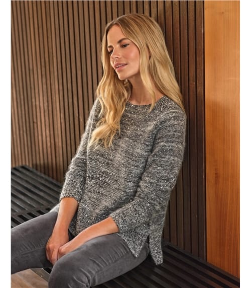 Mohair Sequin Sweater 