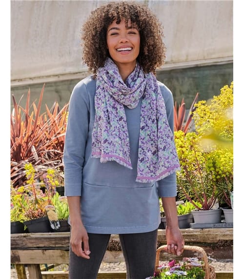 Blurred Animal Print Midweight Scarf