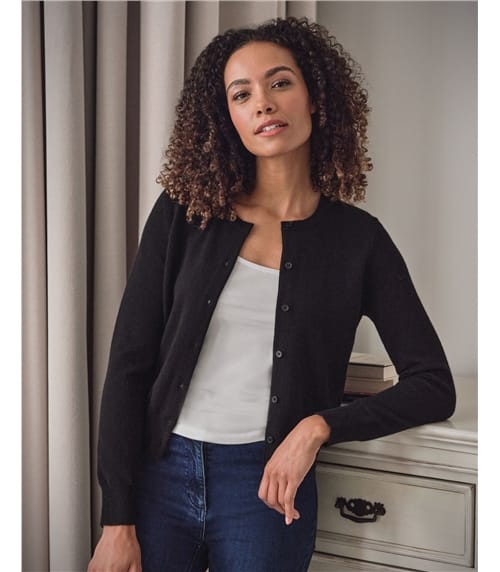 Luxurious Pure Cashmere Cropped Cardigan