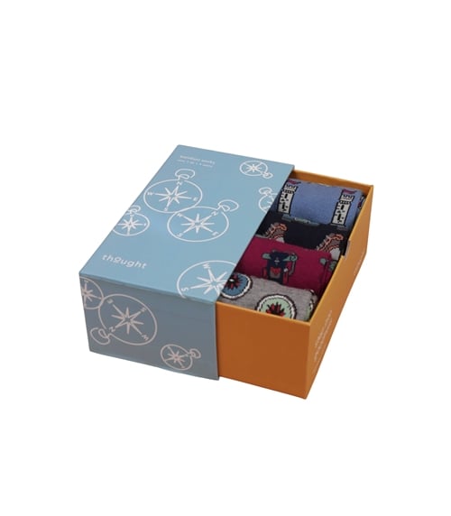 The Explorer Bamboo Gift Box of 4 Socks