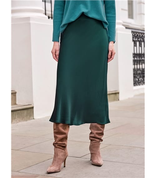 Satin Bias Skirt
