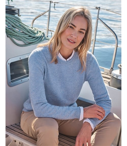 Pull à col rond – Femme – Laine d’agneau certifiée 100% RWS 