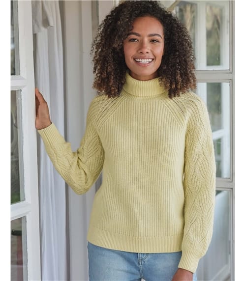 Cable Roll Neck Jumper