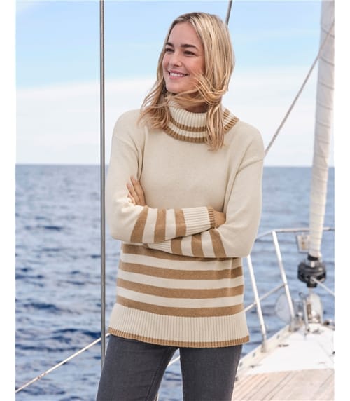 Roll Neck Stripe Jumper