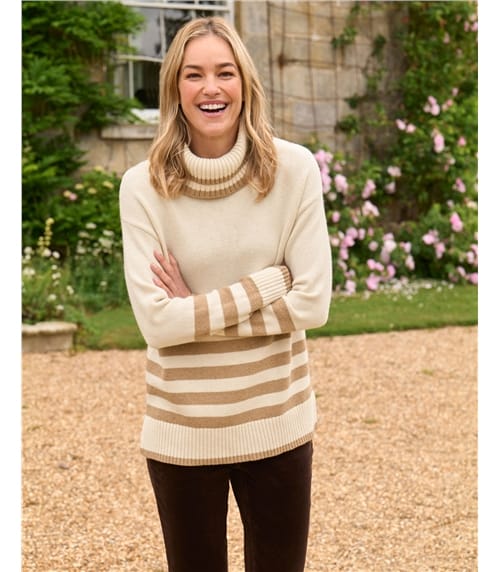 Roll Neck Stripe Jumper