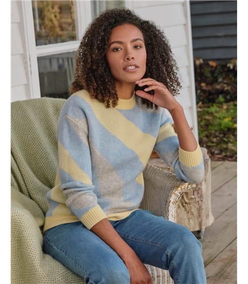 Diagonal Colour Block Jumper