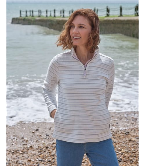 Skye Jacquard Half Zip Sweatshirt