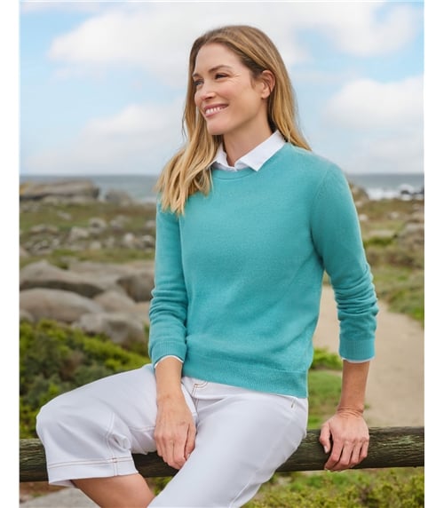 Cashmere and Merino Crew Neck Knitted Jumper