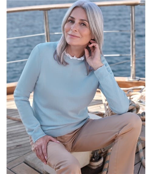 Cashmere and Merino Crew Neck Knitted Jumper