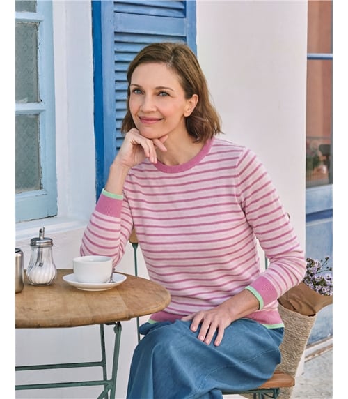 Cashmere and Merino Crew Neck Knitted Jumper