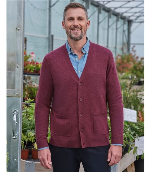 Cashmere and Merino V Neck Cardigan