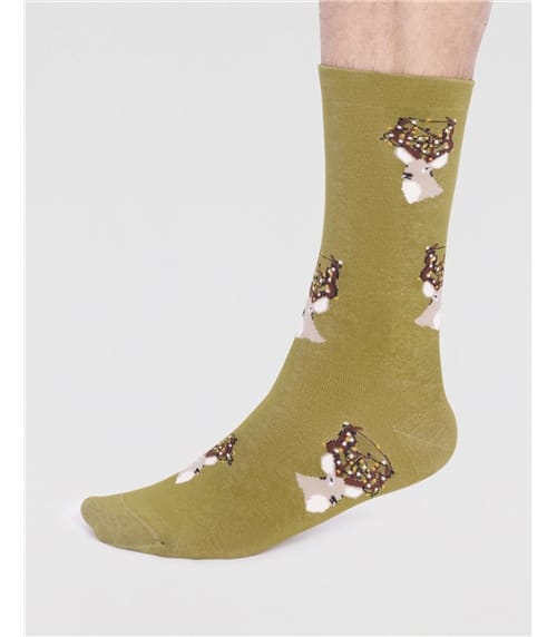 Socken aus Bio-Baumwolle, Weihnachts Hirsche – Celyn