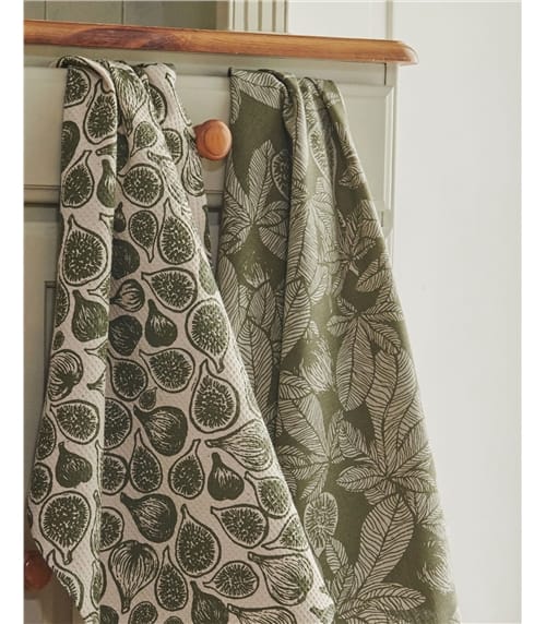 Cotton Print Tea Towel 2 Pack