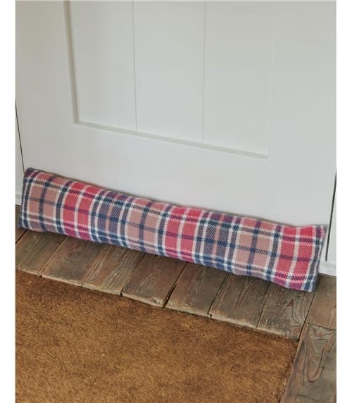 Pure Wool Draught Excluder Check