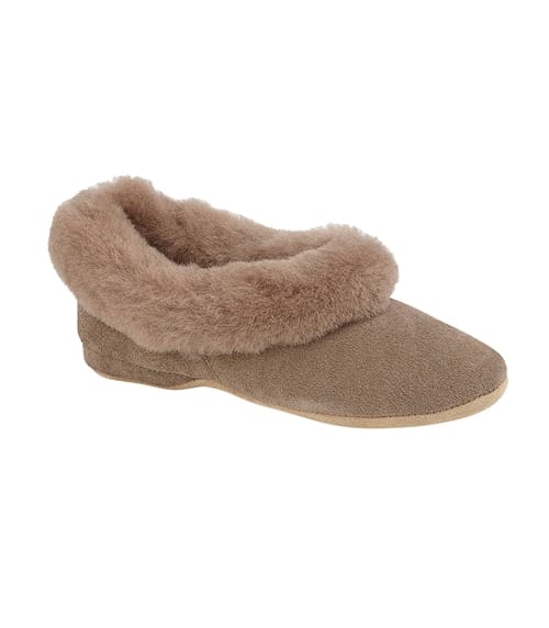 Womens Collar Sheepskin Slippers