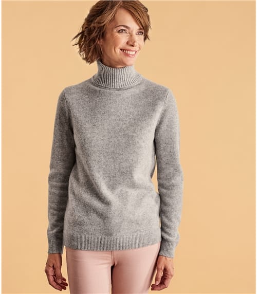 women's thin roll neck jumper