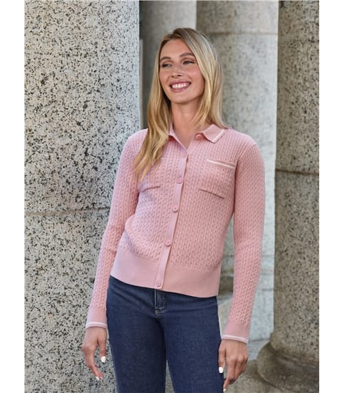 Cotton Wool Mini Cable Cardigan