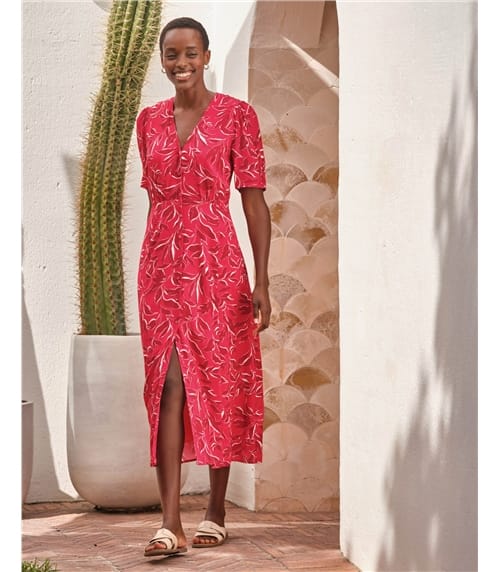 Button Through Midi Dress