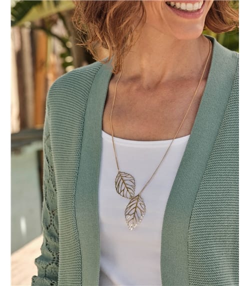Leaf Double Long Pendant