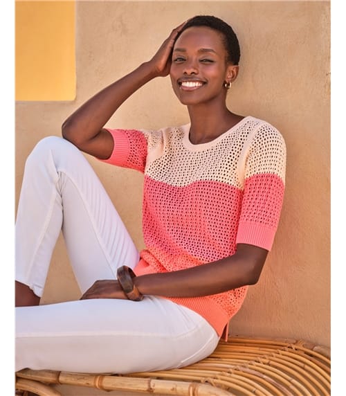 Cotton Sunset Stripe Top