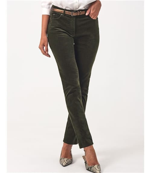 Röhrenjeans aus Samt