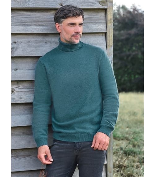 Pull à col roulé - Homme - Laine d’agneau certifiée 100% RWS