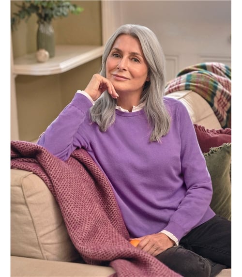 Cashmere and Merino Crew Neck Knitted Jumper