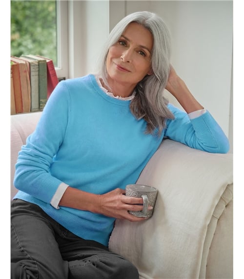 Cashmere and Merino Crew Neck Knitted Jumper