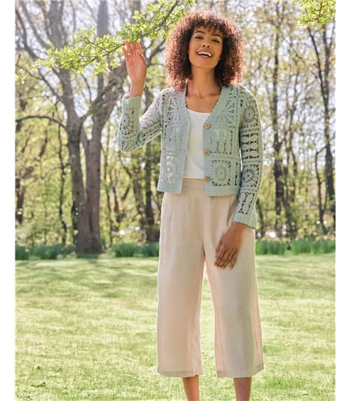 Premium Crochet V Neck Cardigan