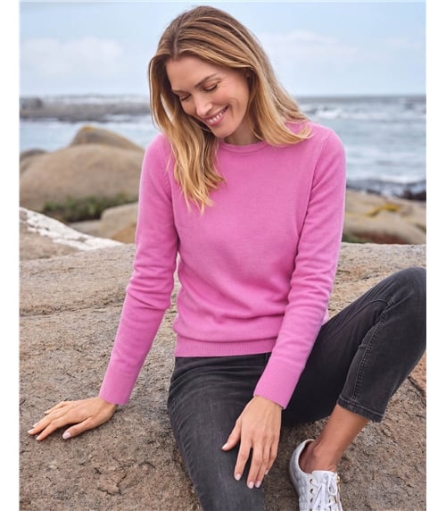 Cashmere and Merino Crew Neck Knitted Jumper