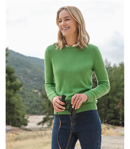 Pull à col rond - Femme - Cachemire & Mérinos