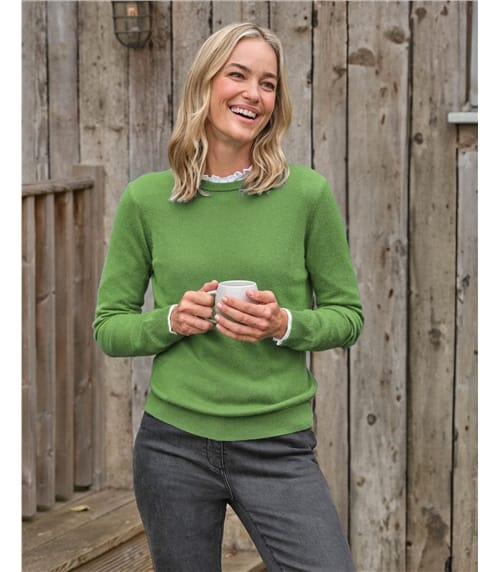 Pull à col rond - Femme - Cachemire & Mérinos