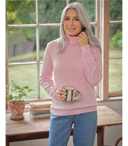 Rollkragenpullover aus Kaschmir und Merinowolle