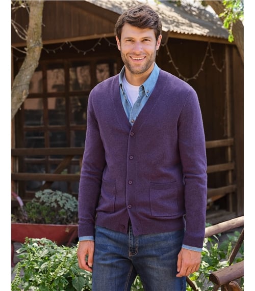 Cashmere and Merino V Neck Cardigan