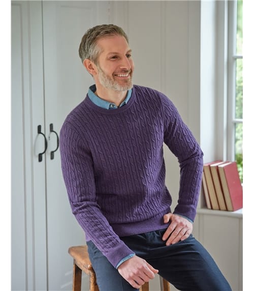 Cashmere and Merino Cable Jumper