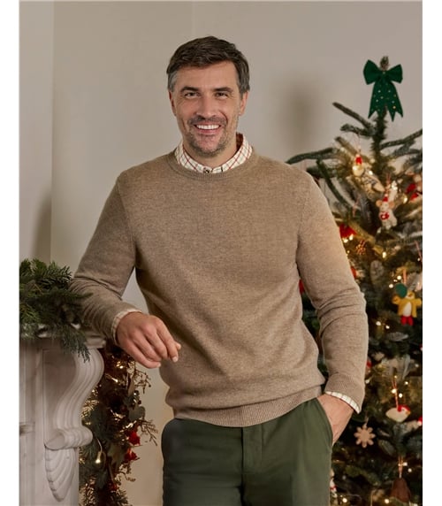 Cashmere Merino Crew Neck Sweater
