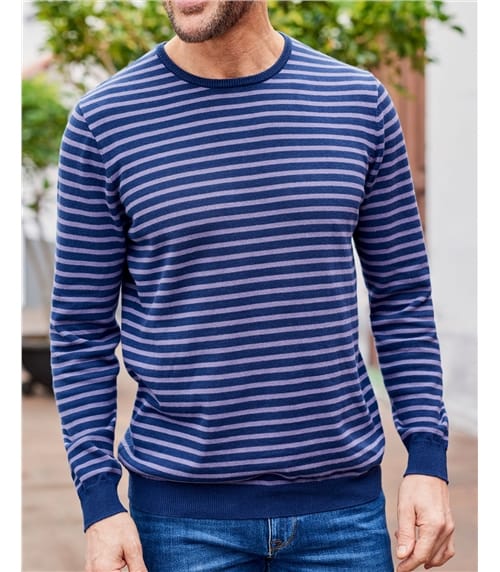 Combed Cotton Crew Neck Jumper