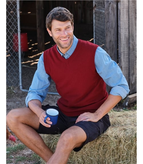 Pull sans manches - Homme - Cachemire & Mérinos