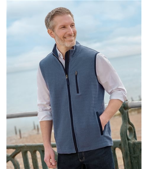 Gilet zippé texturé