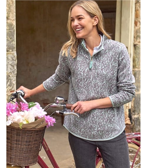 Textured Half Zip Sweatshirt