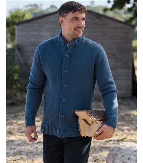 100% Pure Wool Button Everyday Cardigan