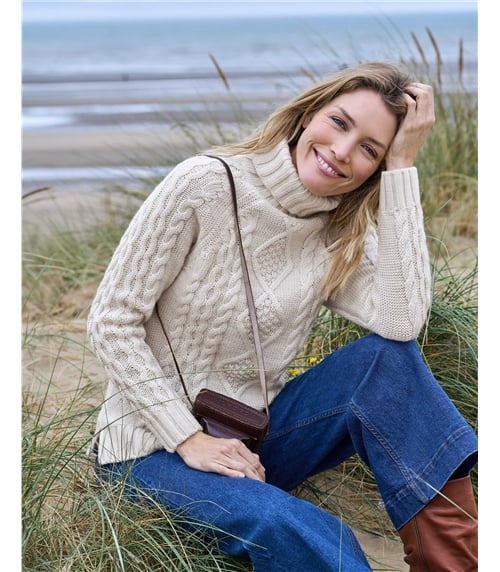 Pure Wool Polo Neck Jumper