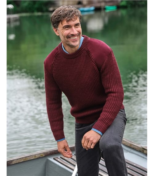 100% Pure Wool Knitted Guernsey Jumper