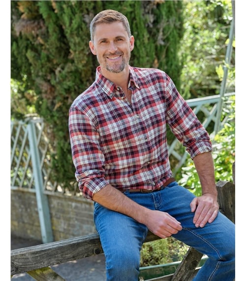 Brushed Cotton Long Sleeve Check Shirt