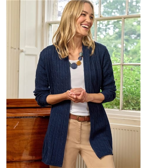 Cable Edge To Edge Cardigan