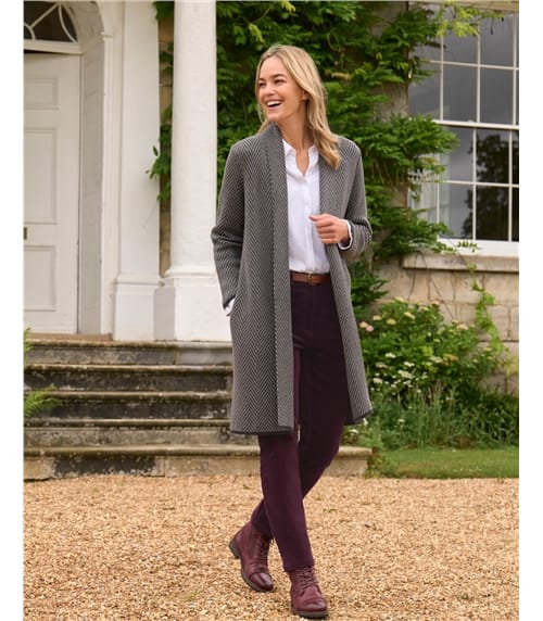 Shawl Collar Edge To Edge Cardigan