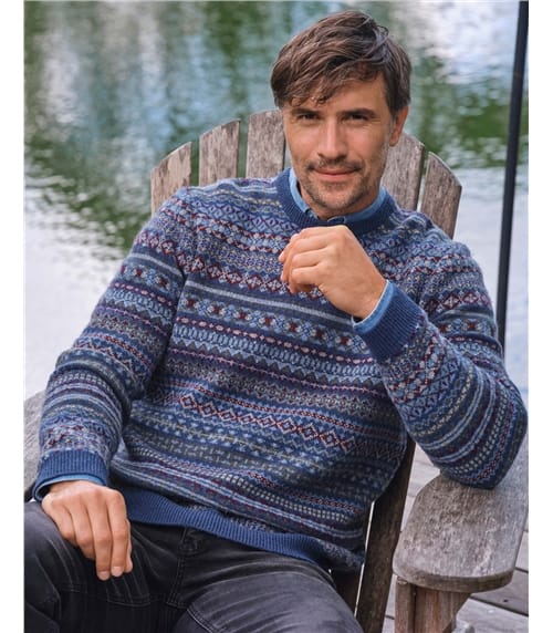 Crew Neck All Over Fairisle Jumper