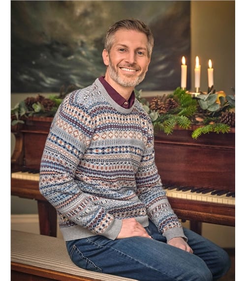 Crew Neck All Over Fairisle Jumper