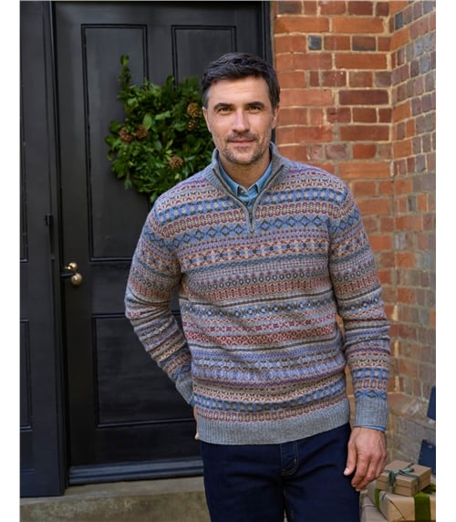 Half Zip Fairisle Sweater
